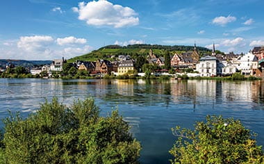 A view across the river towards Traben-Trarbach, Germany